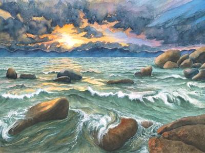 Stormy Sunset, Lake Tahoe Stormy Sunset, Lake Tahoe