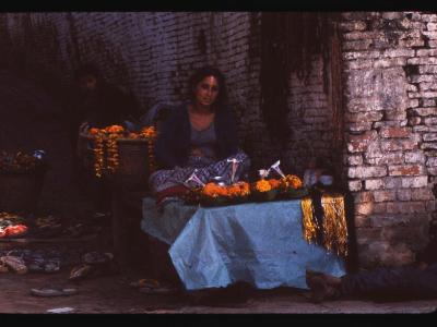 Nepalese woman selling