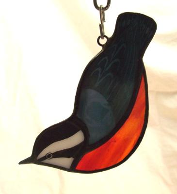 Red Breasted Nuthatch Suncatcher Red Breasted Nuthatch Suncatcher