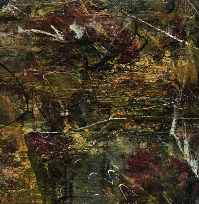 Matted Mini Abstract #20 (Olive Series 19-28) Matted Mini Abstract #20 (Olive Series 19-28)