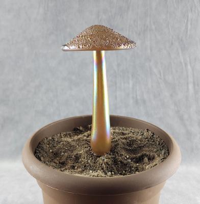 #04152450 mushroom with glass stake 7''Hx4''W $70 #04152450 mushroom with glass stake 7''Hx4''W $70