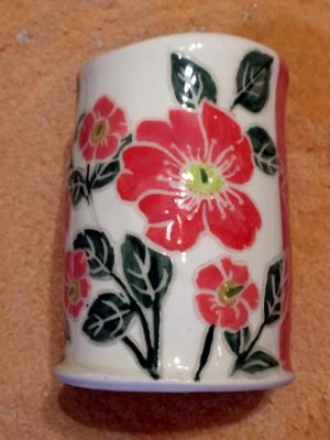 Pink and White Vase/Tumbler [Front and Back]