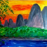 China Mountains at Sunset 1 