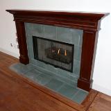 Custom solid alder fireplace mantle