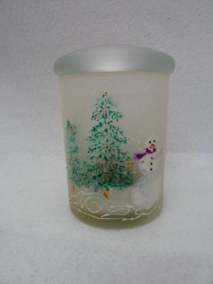 Frosty Snowman Candle Holder