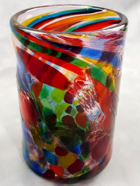 #10012518 drinking Glass confetti colors 4.75''HX3''W $70.00