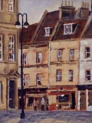 Kingsmead Square 8x6 ins, oils. Kingsmead Square 8x6 ins, oils.