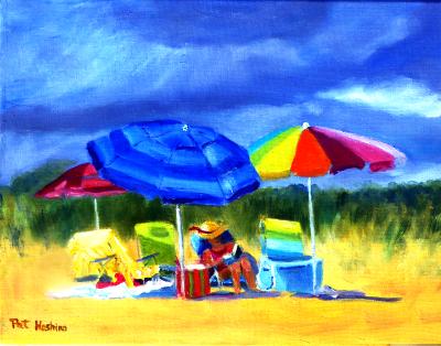 Beach Clouds - oil - 11x14 Beach Clouds - oil - 11x14
