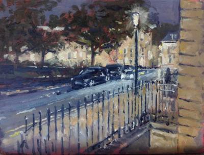 Queen square night scene Queen square night scene