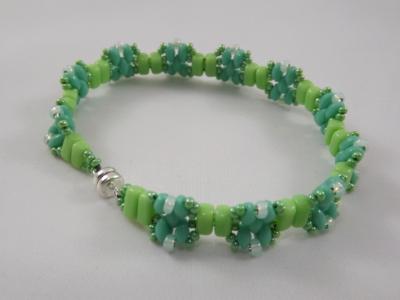 B-32 turquoise & lime green bracelet
