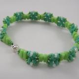 B-32 turquoise & lime green bracelet