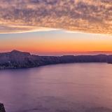 Crater Lake Setting Sun Panorama (click for full width)