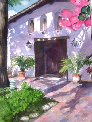 La Capilla ~ Watercolor ~ 22X28~Sold