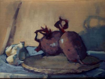 Beets and Garlic 11x14" oil sold Beets and Garlic 11x14" oil sold