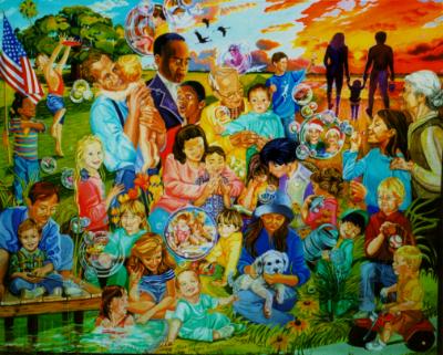 "The Role of Parents in A Child's Education," Alkyd Oils, 5'6" x 6'6" "The Role of Parents in A Child's Education," Alkyd Oils, 5'6" x 6'6"