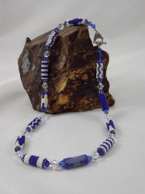 N-21 Shades of Blue Beaded Bead Necklace N-21 Shades of Blue Beaded Bead Necklace