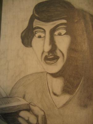 Study of "La Lectrice soumise" by Magritte Study of "La Lectrice soumise" by Magritte
