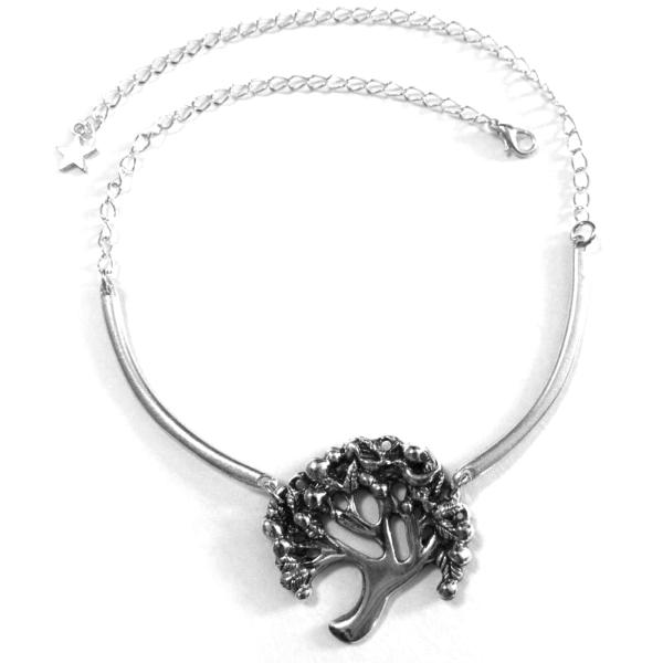 Tree of Life Necklace pewter original handcrafted art Tree jewelry: Tree choker