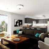 Excellent 3d interior modeling of Living room-Kitchen