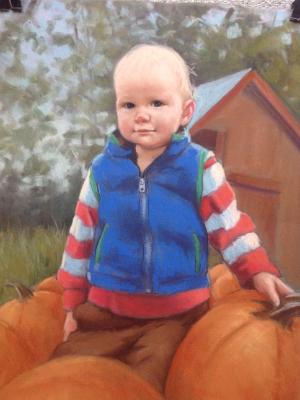 Pumpkin Patch Baby 18x24" pastel Pumpkin Patch Baby 18x24" pastel