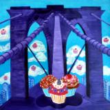 Large Brooklyn Bridge Cupcakes