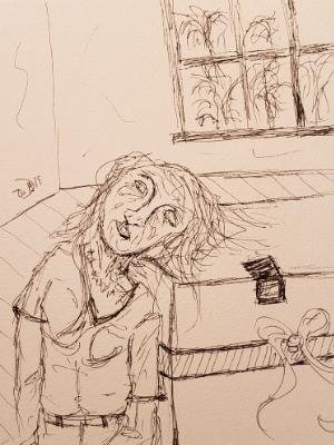 She had a history of straying when she grew bored, so her lover got her a very large present and told her she could not open it She had a history of straying when she grew bored, so her lover got her a very large present and told her she could not open it