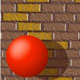 red ball at wall