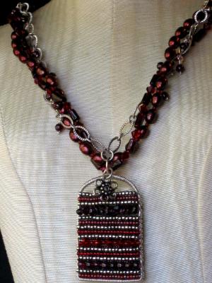Woven Garnets Necklace Woven Garnets Necklace