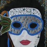 Blue Sequined Mask