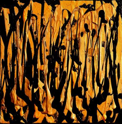 Black and Gold No. 3 12 x 12 in