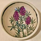 Cream Plate with Lupine