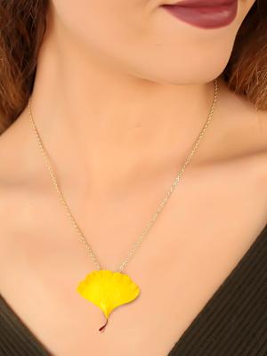 Ginkgo Leaf Necklace Pendant