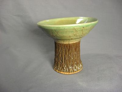 110719.C Asian Vase with Treebark Carving