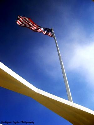 Flag on the Arizona Memorial