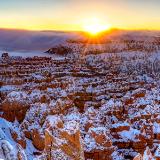 Silent City Winter Sunrise Panorama (Click for full width)