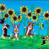 Cardigans and SunFlowers 6.5"