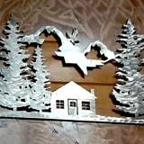 Wall Hanging Cabin Scene