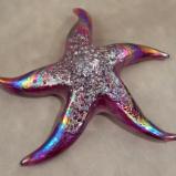 #10262640 Starfish with wall hanger Iridised 7.25''W $90.00