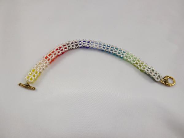 B-15 rainbow chevron bracelet