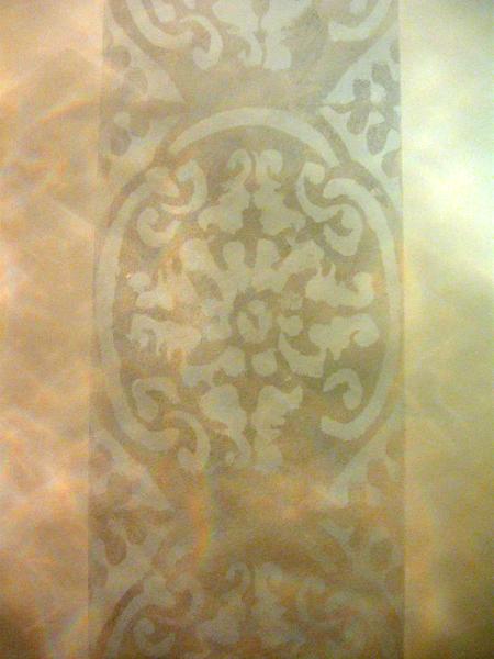 Gold & silver stencil detail
