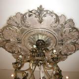  Bronzed plaster medalion to match chandelier