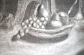 Still Life of Fruit - Charcoal