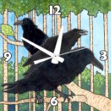 Raven's Serenade Wall Clock