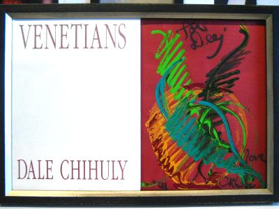 Dale Chihuly painted + signed book Dale Chihuly painted + signed book