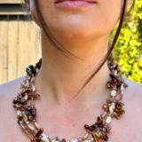 Shell and Pearl Multi-Strand Necklace