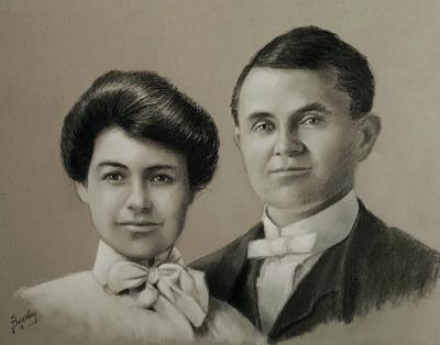 Cora and Charles Richard Teeter circa 1925