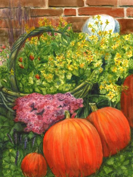 Pumpkins and Mums