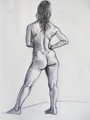 Natalie, Standing Nude Rear View Natalie, Standing Nude Rear View