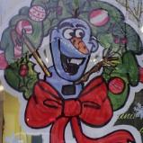 Funny snowman wreath