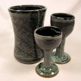 IMG9000 Wine Chiller and Goblets with Sanfran Glaze